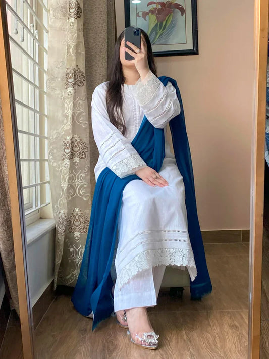 3 Piece - Pure Lawn Stitched Dress-209