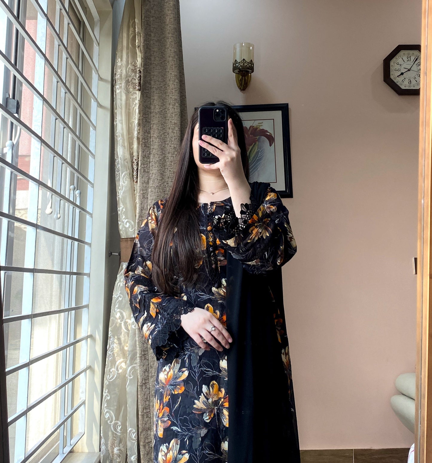 3 Piece Premium Lawn Stitched Dress- 086