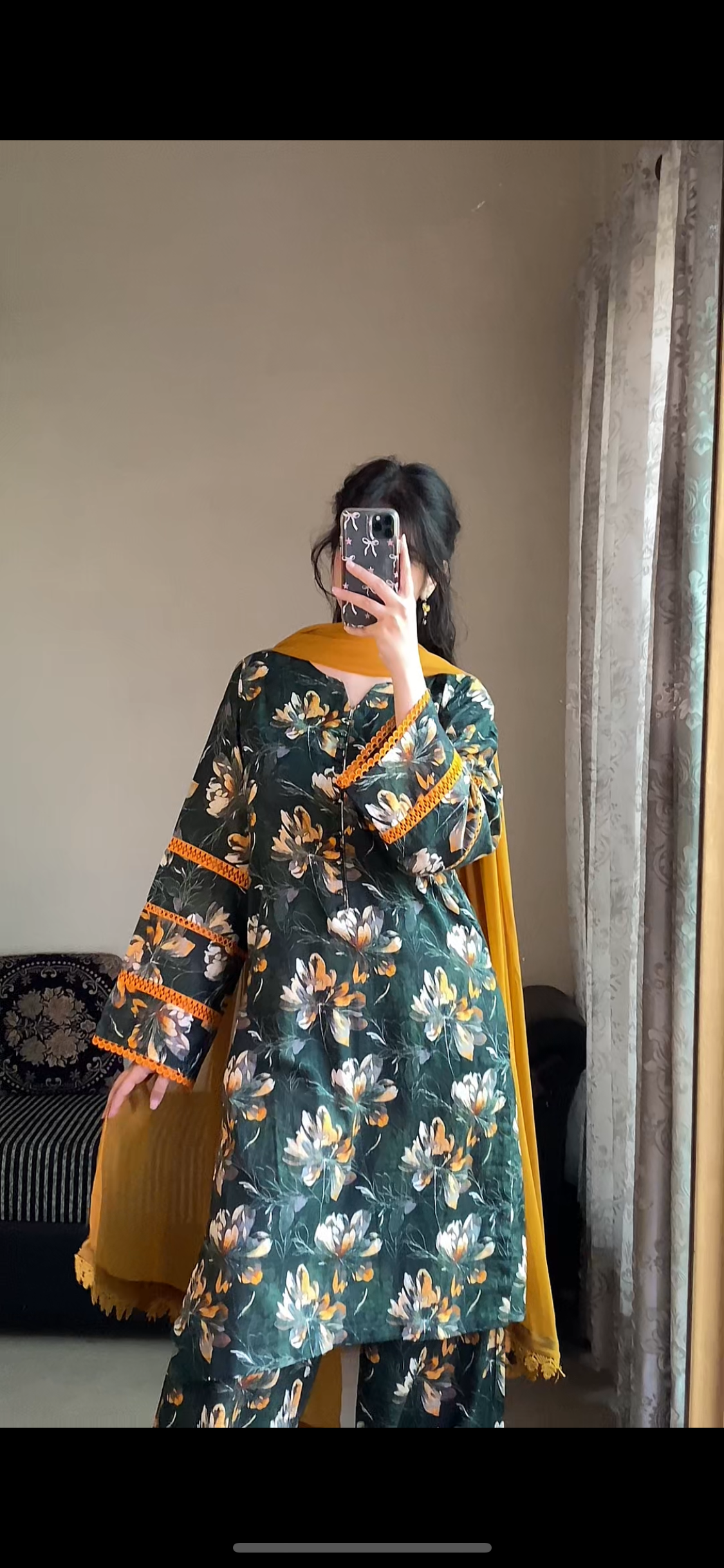 3-Piece Premium Dobby Lawn Stitched Dress-123