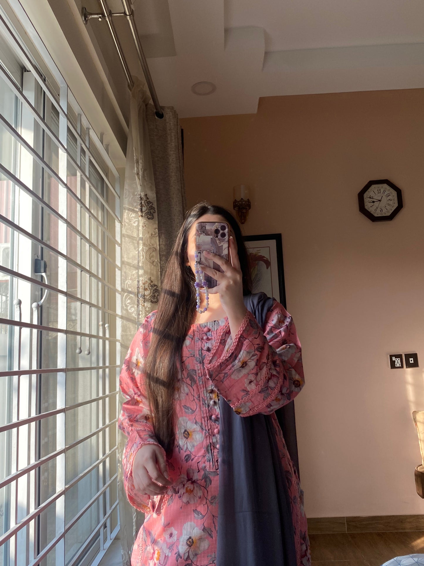 3 Piece -Premium Lawn Stitched Dress - 098