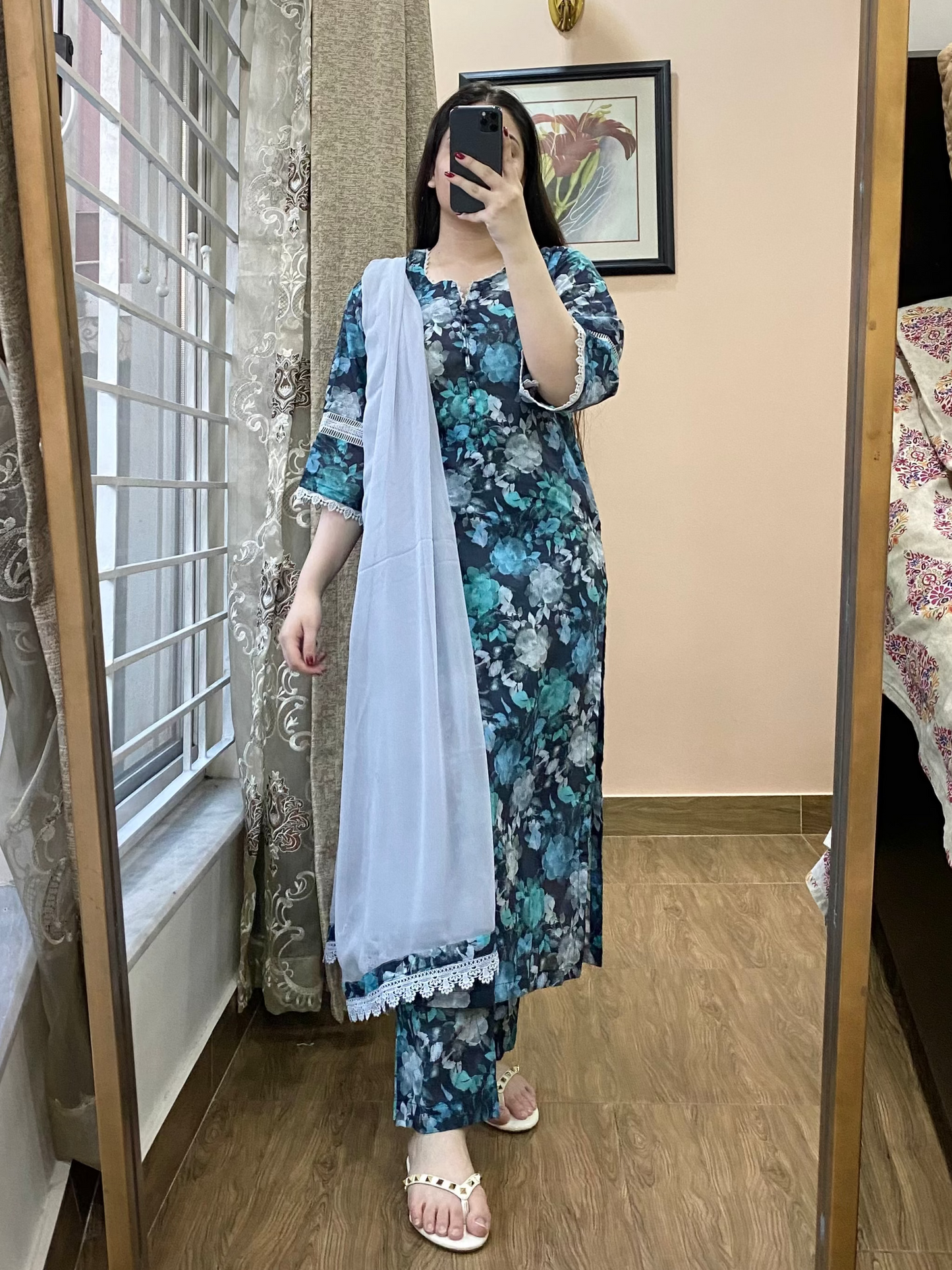 3 Piece - Lawn Printed Stitched Dress - 097