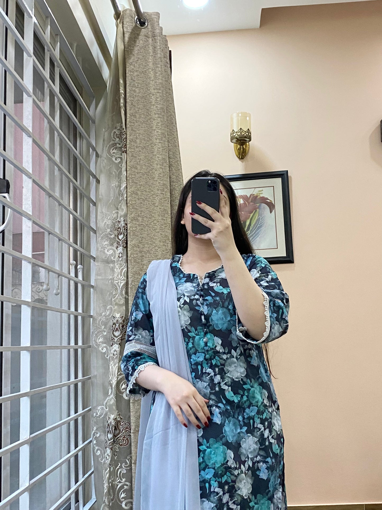 3 Piece - Lawn Printed Stitched Dress - 097