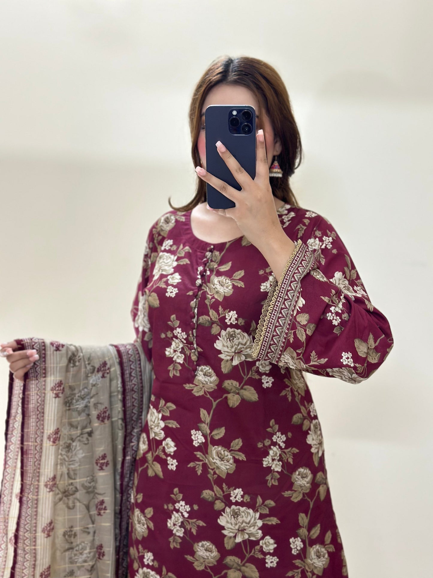 3 Piece Lawn Printed Stitched Dress - 024