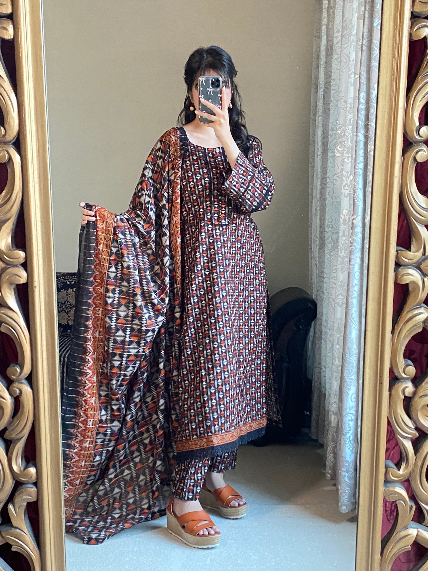 3 Piece -Pure Lawn Stitched Dress - 130